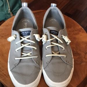 Sperry Crest Vibe Linen Sneaker - Gray (9)
